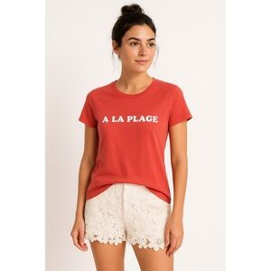 Banana Republic A La Plage T Shirt Orange Short Sleeve Size S